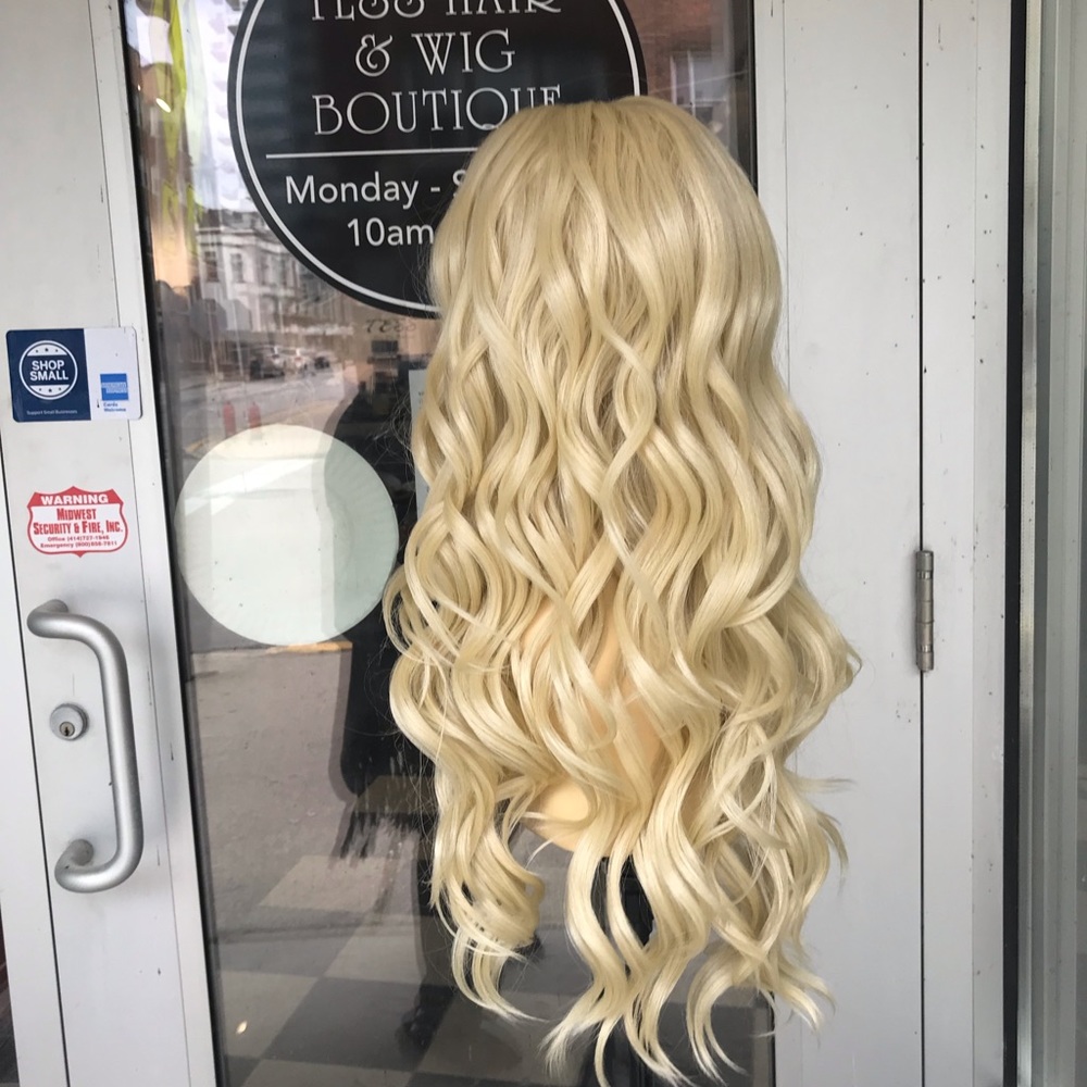 Wig Deep Wave 613 Long Wavy Wig Human hair Blende - Picture 7 of 8